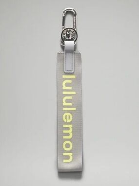 Lululemon Never Lost Grey Yellow Keychain Lanyard Keys